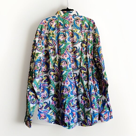 Sean John Multicolor Paisley Floral Long Sleeve Shirt Cotton‎ Button Down XXXL - Picture 2 of 6